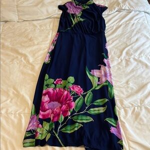 London Times Floral Navy Dress
